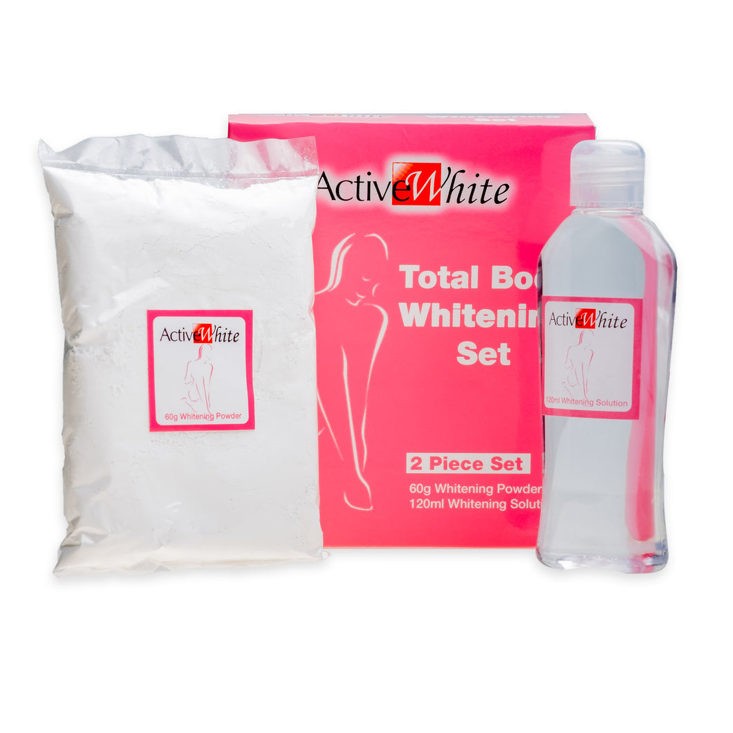 Active White Body Whitening Set, 60g Powder + 120ml Solution